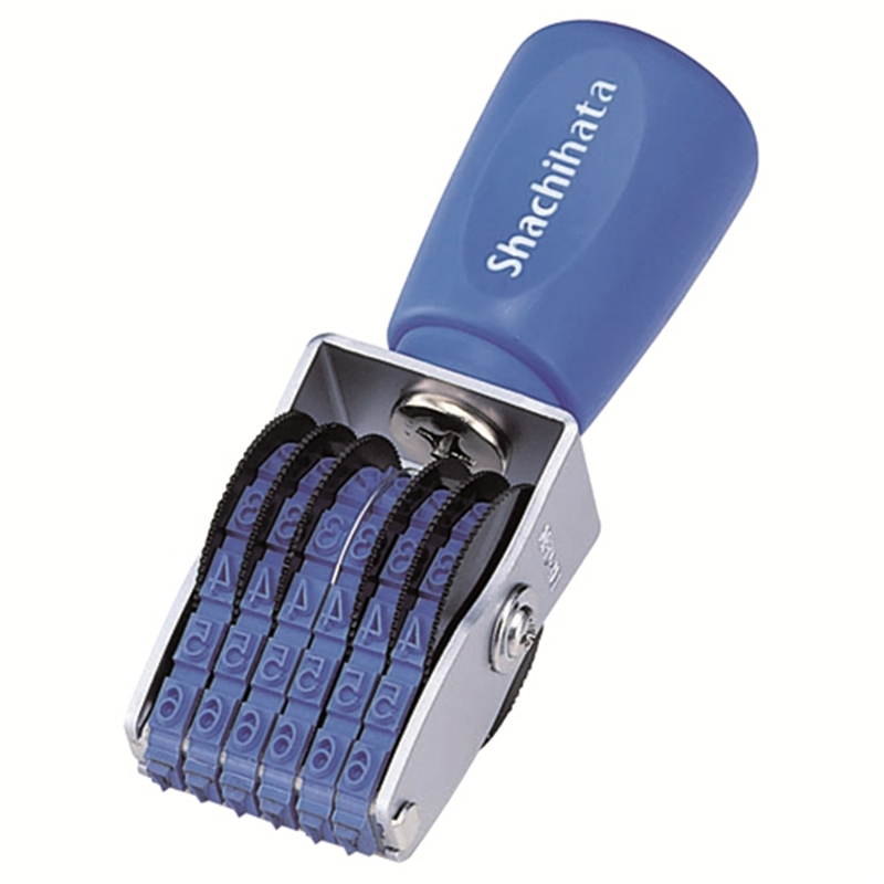 シヤチハタ 回転ゴム印 CF-63G 欧文6連3号 ゴシック 1個（ご注文単位1個）【直送品】