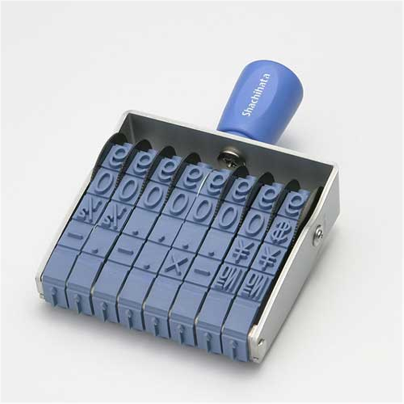 シヤチハタ 回転ゴム印 CF-80G 欧文8連初号 ゴシック 1個（ご注文単位1個）【直送品】