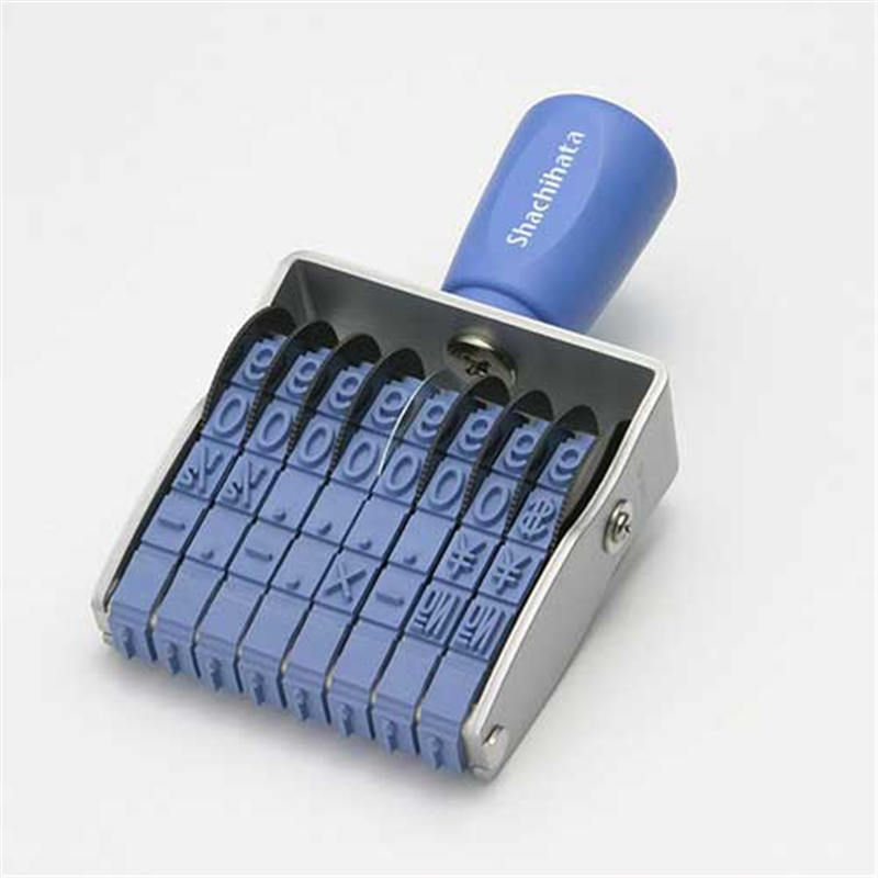 シヤチハタ 回転ゴム印 CF-81G 欧文8連1号 ゴシック 1個（ご注文単位1個）【直送品】