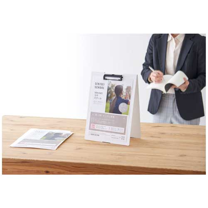 セキセイ クリップボードスタンド式FB-2126-70 A4 W 1個(ご注文単位1個)【直送品】