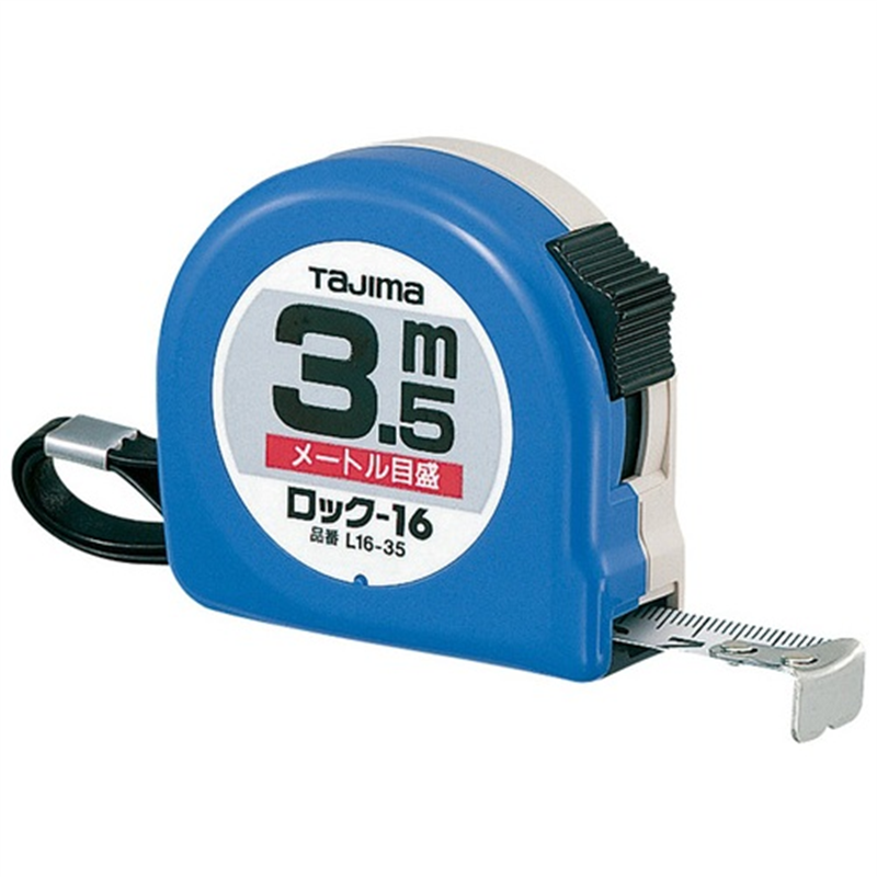 TJMデザイン ロック式巻尺 16mm×3.5m L16-35BL 1個（ご注文単位1個）【直送品】