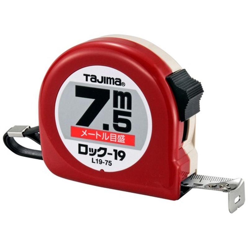 TJMデザイン ロック式巻尺 19mm×7.5m L19-75BL 1個（ご注文単位1個）【直送品】