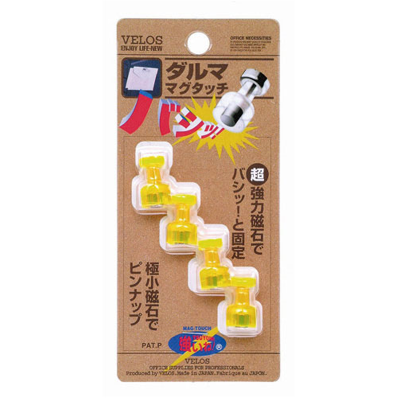 ベロス ダルママグタッチ TD-108CY 4個 Cイエロー 1箱(ご注文単位1箱)【直送品】