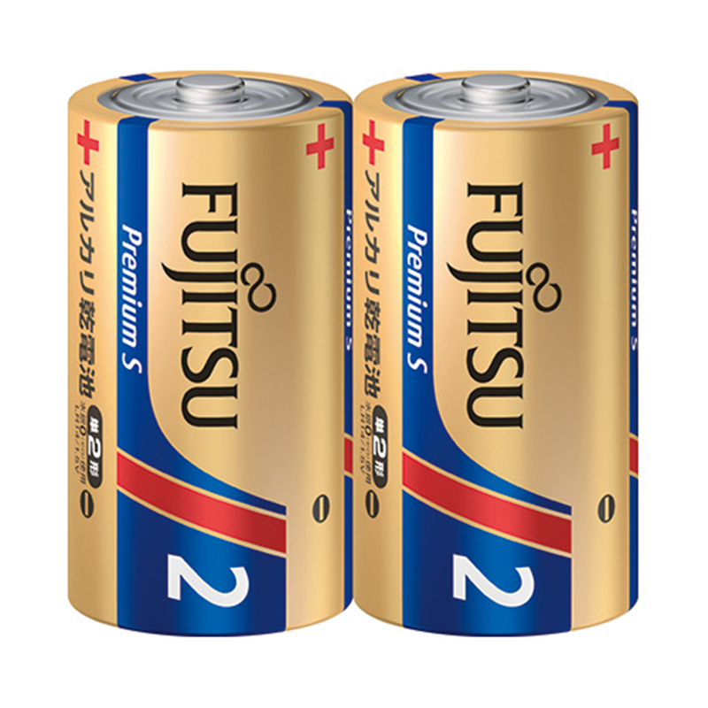 FDK 富士通アルカリ乾電池PremiumS 単2形 2本 1個（ご注文単位1個）【直送品】