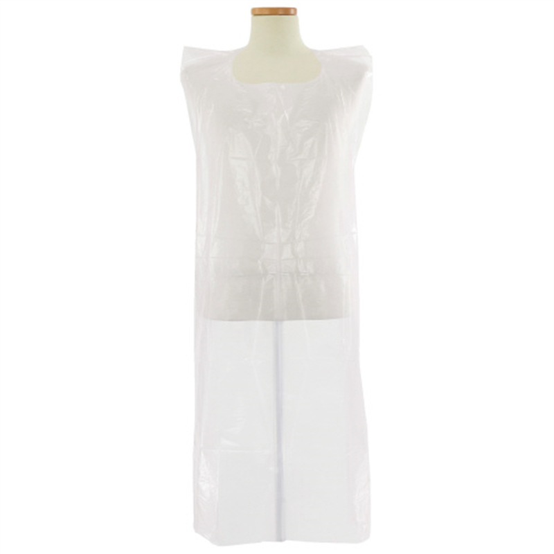 ミドリ安全 ベルデポリガードエプロン袖なし 白 50枚 1個(ご注文単位1個)【直送品】