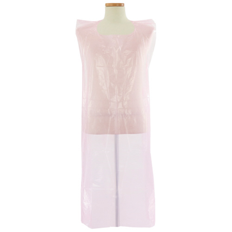 ミドリ安全 ベルデポリガードエプロン袖なしピンク50枚 1個(ご注文単位1個)【直送品】