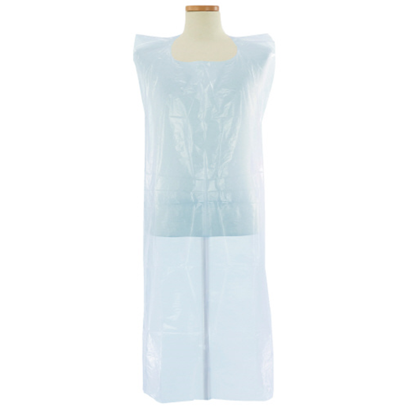 ミドリ安全 ベルデポリガードエプロン袖なしブルー50枚 1個(ご注文単位1個)【直送品】