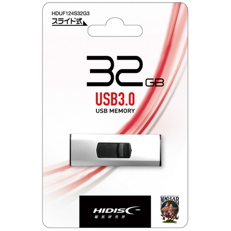 HIDISC フラッシュメモリー 32GB HDUF124S32G3 1個(ご注文単位1個)【直送品】