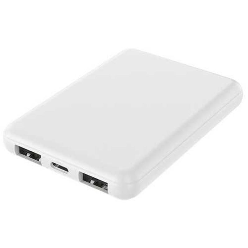HIDISC 薄型モバイルバッテリー 5000mAh 白 1個(ご注文単位1個)【直送品】