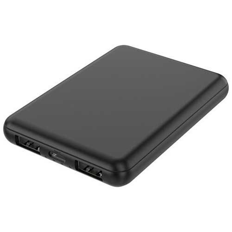 HIDISC 薄型モバイルバッテリー 5000mAh 黒 1個(ご注文単位1個)【直送品】