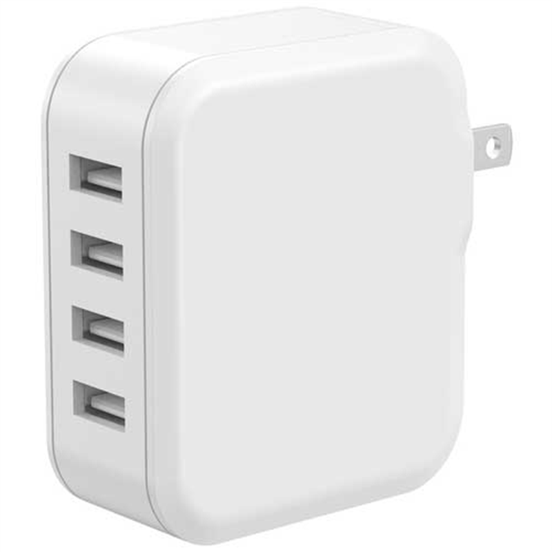 HIDISC USB-A4ポートAC充電器 HD-AC4U24WH 1個(ご注文単位1個)【直送品】