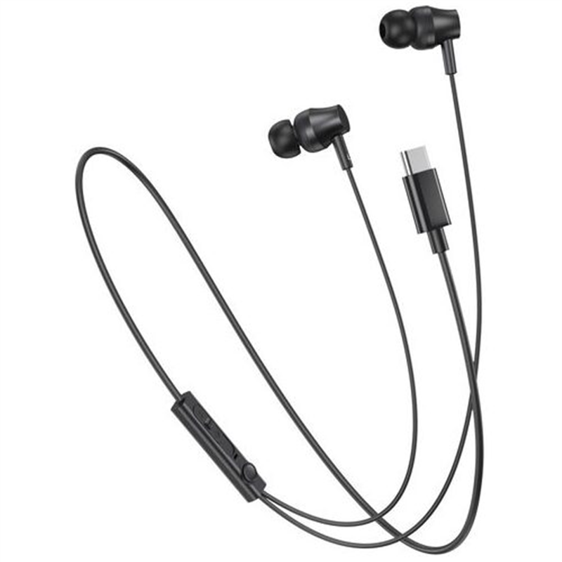 HIDISC Type-Cマイク付きイヤホン HD-WEC12BK 1個（ご注文単位1個）【直送品】