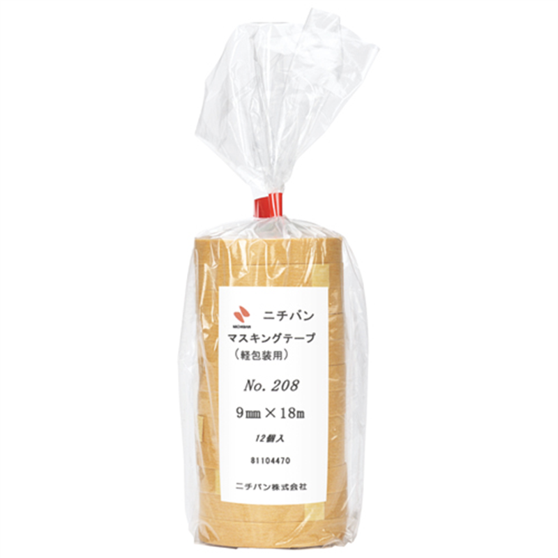 ニチバン 紙粘着テープ 208-9 9mm×18m 12巻 1個（ご注文単位1個）【直送品】