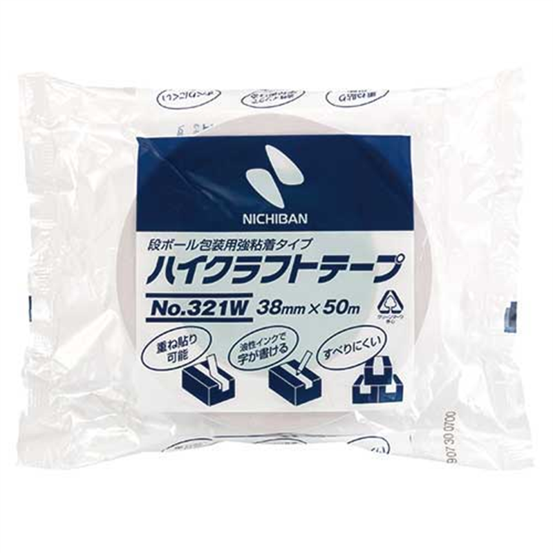 ニチバン ハイクラフトテープ 321W-38 38mm×50m白 1個(ご注文単位1個)【直送品】