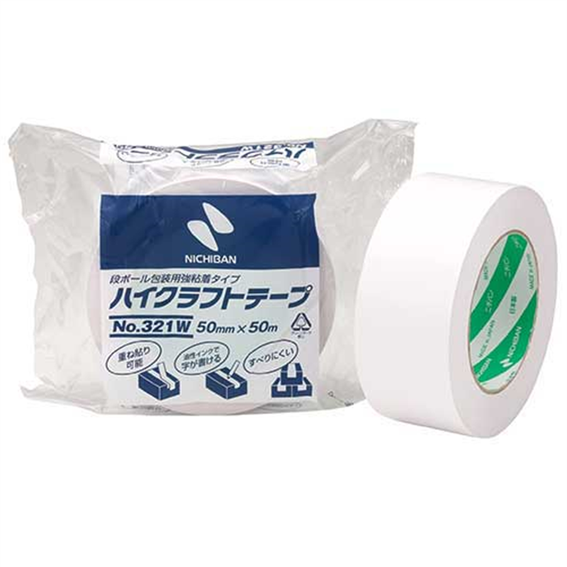 ニチバン ハイクラフトテープ 321W-50 50mm×50m白 1個(ご注文単位1個)【直送品】