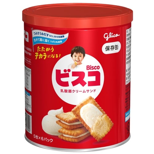 江崎グリコ ※ビスコ保存缶 6パック/缶 ※軽（ご注文単位1缶）【直送品】