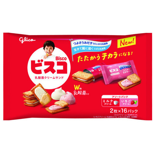 江崎グリコ ※ビスコ大袋 アソートパック 16パック/袋 ※軽（ご注文単位1袋）【直送品】