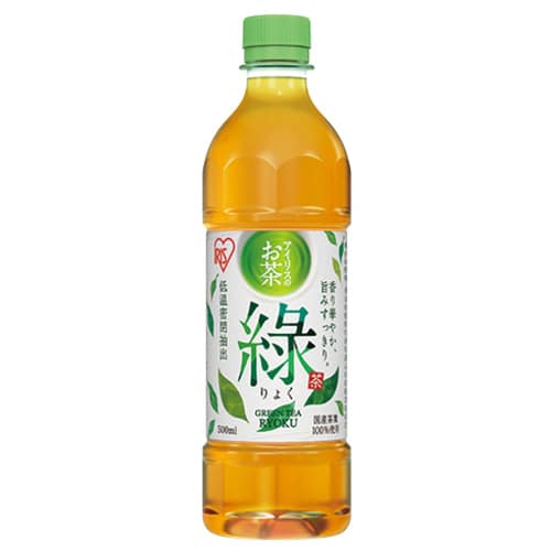 アイリスフーズ ※アイリスのお茶PET 緑 500mL 24本/箱 ※軽（ご注文単位1箱）【直送品】
