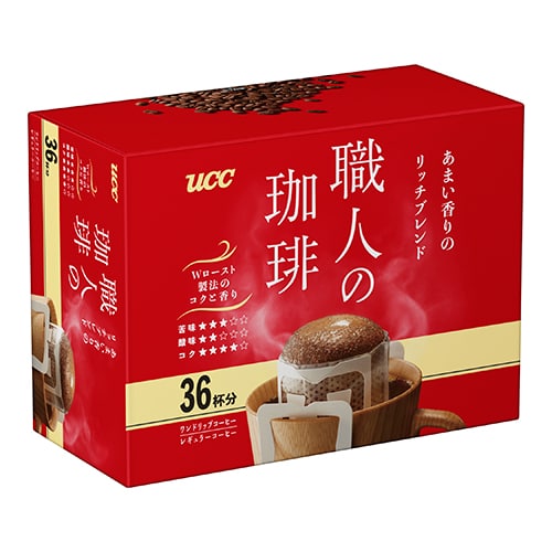 UCC ※職人の珈琲ドリップ リッチブレンド 36袋/箱 ※軽（ご注文単位1箱）【直送品】