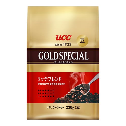 UCC ※gOLD SPECIAL炒り豆 リッチブレンド 230g/袋 ※軽（ご注文単位1袋）【直送品】