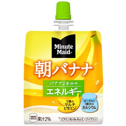 コカ・コーラ ※ミニッツメイド 朝バナナ180g 6パック/ケース ※軽（ご注文単位1ケース）【直送品】