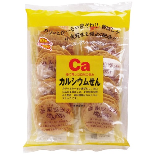 かしわ堂 ※カルシウムせん 3枚×8袋/パック ※軽（ご注文単位1パック）【直送品】
