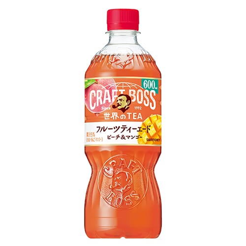 サントリー ※クラフトボス フルーツティー 600mL 24本/ケース ※軽（ご注文単位1ケース）【直送品】