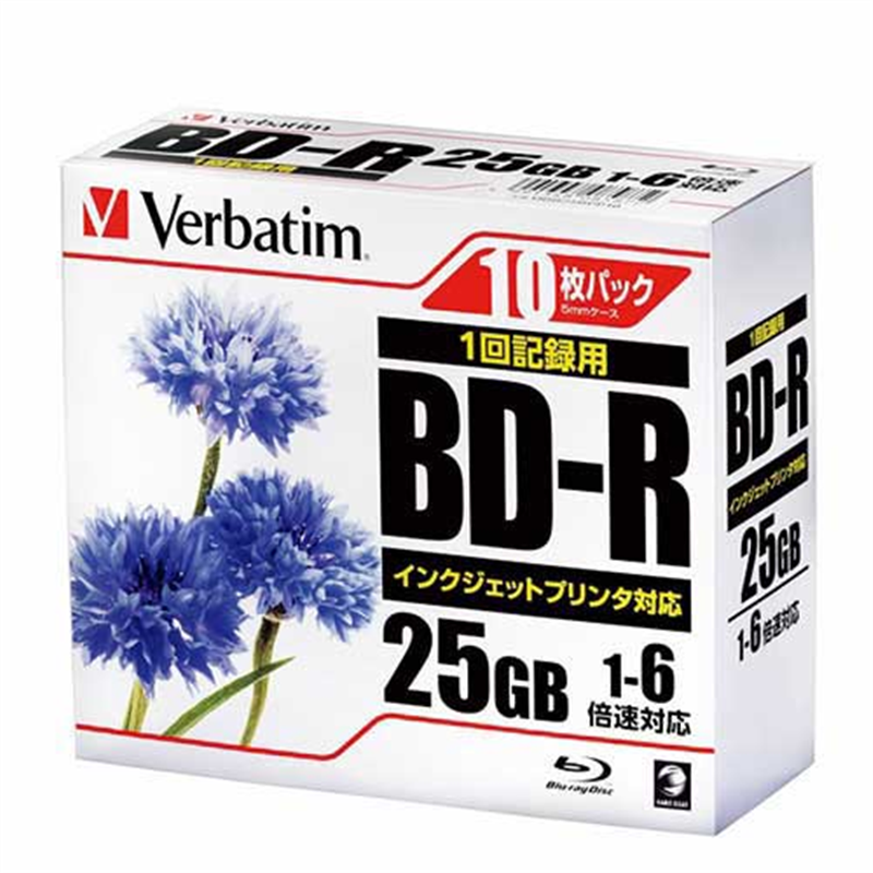 Verbatim Japan データ用ブルーレイ 10枚 DBR25RPP10 1個(ご注文単位1個)【直送品】
