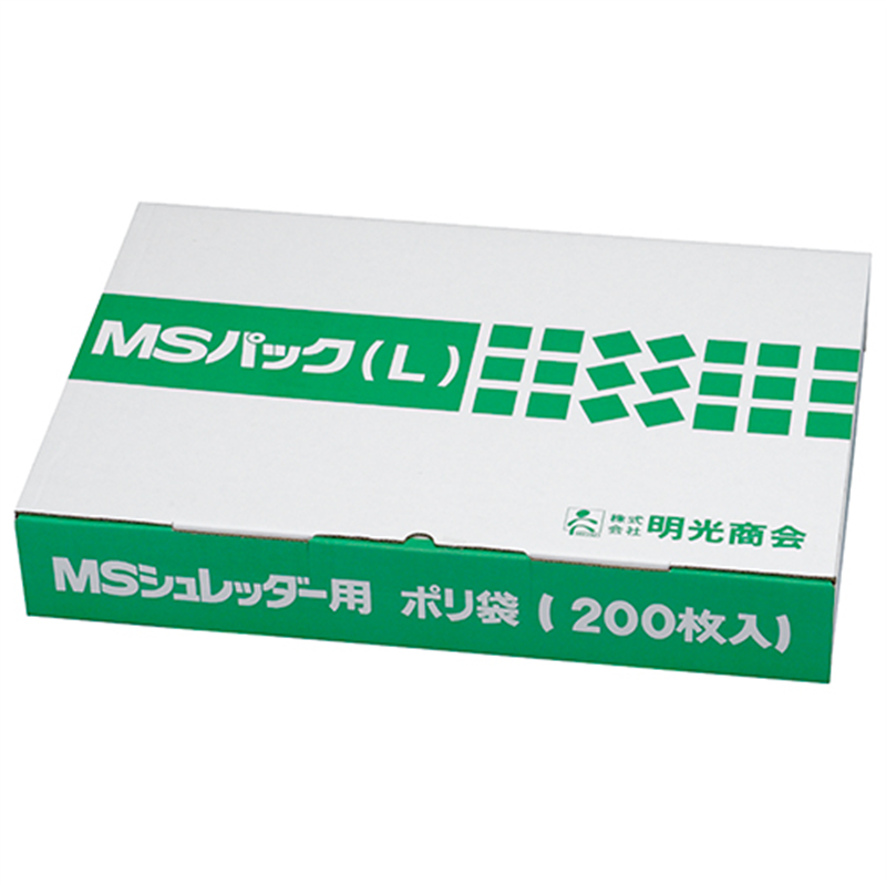 明光商会 シュレッダー専用ポリ袋 MSパック L 1個（ご注文単位1個）【直送品】
