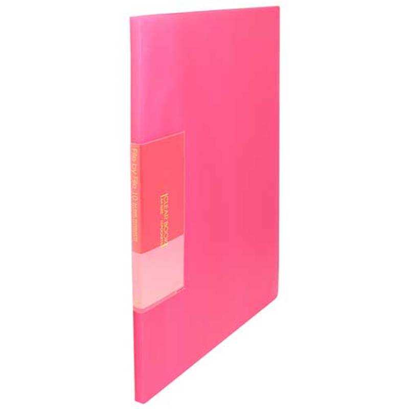 ビュートン スリムクリヤーブック10P FCB-A4-10C 赤 1個（ご注文単位1個）【直送品】