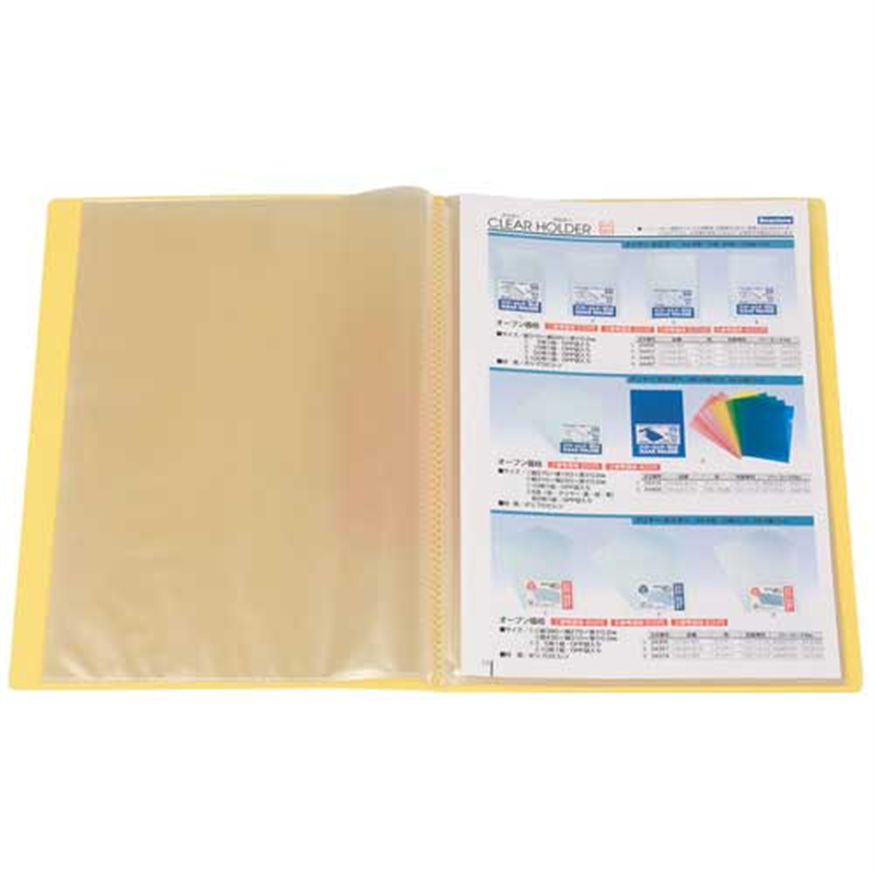 ビュートン スリムクリヤーブック10P FCB-A4-10C 黄 1個(ご注文単位1個)【直送品】