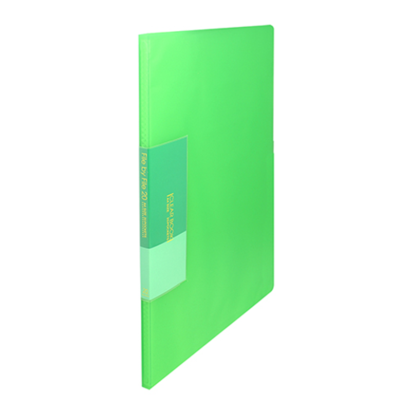 ビュートン スリムクリヤーブック20P FCB-A4-20C 淡緑 1個（ご注文単位1個）【直送品】