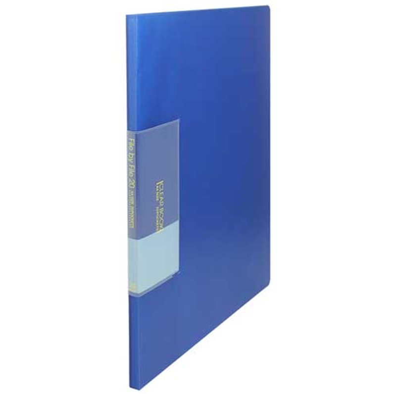 ビュートン スリムクリヤーブック20P FCB-A4-20RB R青 1個（ご注文単位1個）【直送品】