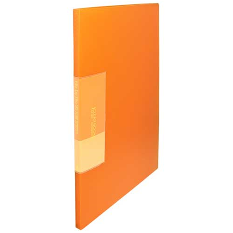 ビュートン スリムクリヤーブック20P FCB-A4-20OR 橙 1個（ご注文単位1個）【直送品】