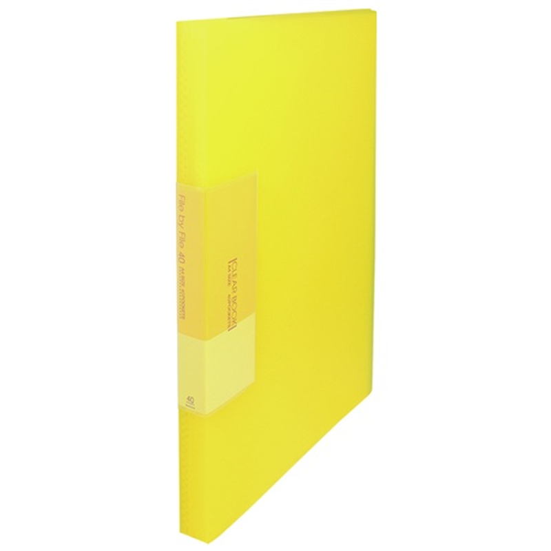ビュートン スリムクリヤーブック40P FCB-A4-40C 黄 1個（ご注文単位1個）【直送品】