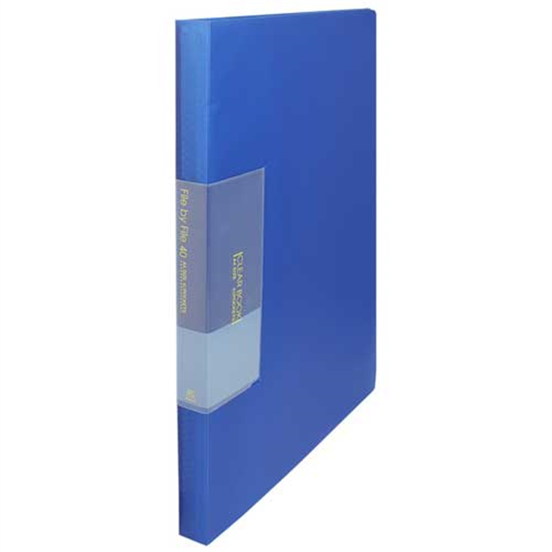 ビュートン スリムクリヤーブック40P FCB-A4-40RB R青 1個（ご注文単位1個）【直送品】