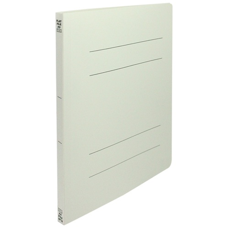 ビュートン フラットファイルPP A4S グレー FF-A4S-GY 1個（ご注文単位1個）【直送品】