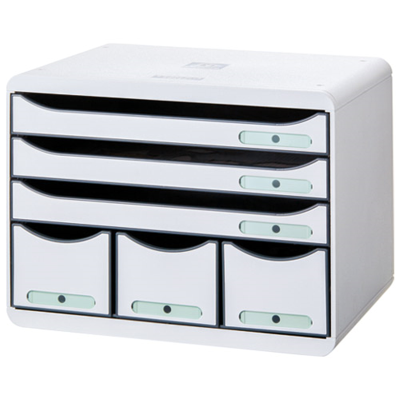 エグザコンタ ビッグボックスプラスA4横 3段+小物 LGY 1個（ご注文単位1個）【直送品】