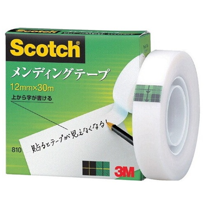 スリーエム ジャパン メンディングテープ 810-1-12 12mm×30m  1個（ご注文単位1個）【直送品】