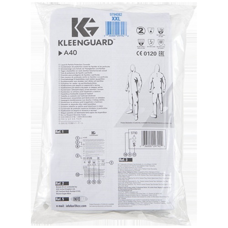 日本製紙クレシア クリーンガードA40ツナギ服XXL 9794080  1個（ご注文単位1個）【直送品】