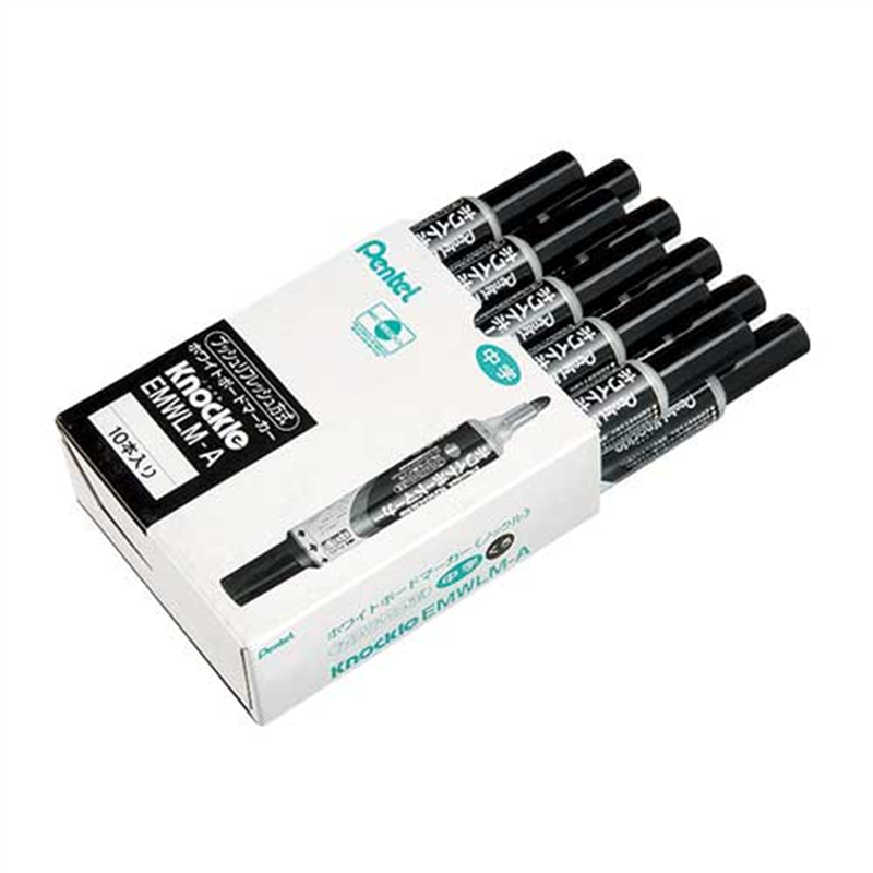 ぺんてる ノックル EMWLMXA 黒 10本 1個(ご注文単位1個)【直送品】