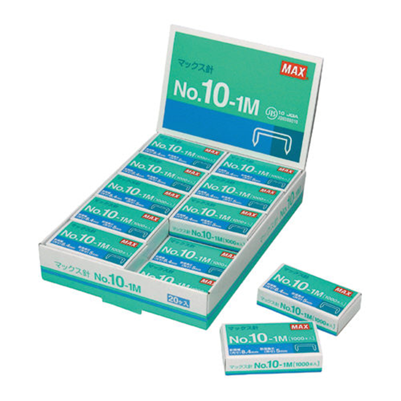 マックス ホッチキス針NO.10-1M 1000本 20個 MS91187 1箱（ご注文単位1箱）【直送品】