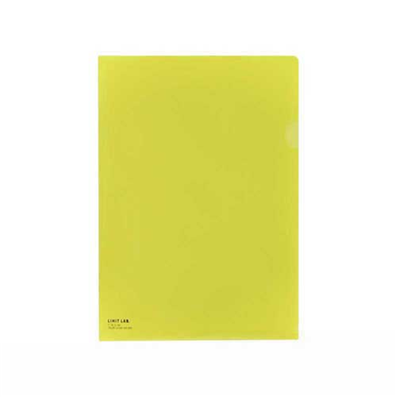 LIHITLAB クリヤーホルダー F-78-5 A4 黄 5枚  1個（ご注文単位1個）【直送品】