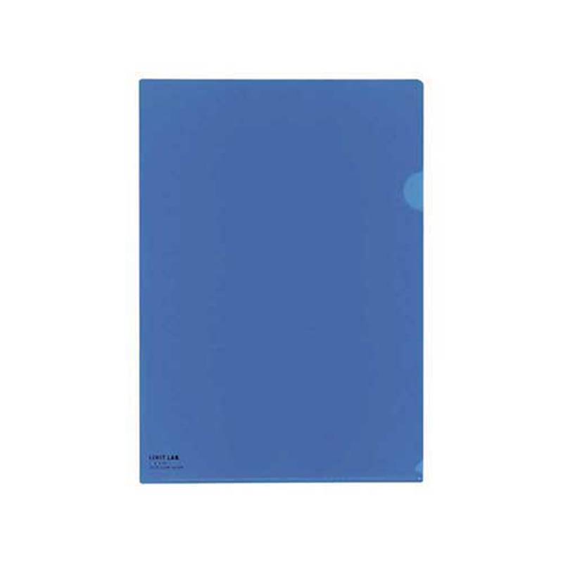 LIHITLAB クリヤーホルダー F-78-8 A4 青 5枚  1個（ご注文単位1個）【直送品】