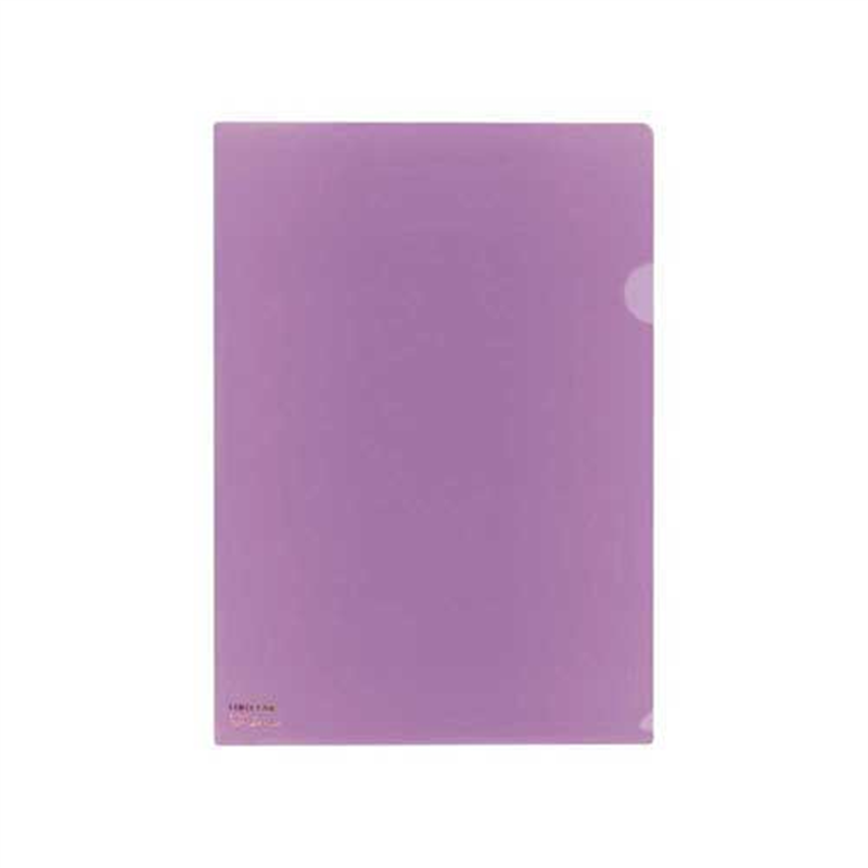 LIHITLAB クリヤーホルダー F-78-10 A4 藤 5枚  1個（ご注文単位1個）【直送品】