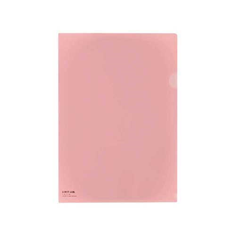 LIHITLAB クリヤーホルダー F-78-12 A4 桃 5枚  1個（ご注文単位1個）【直送品】