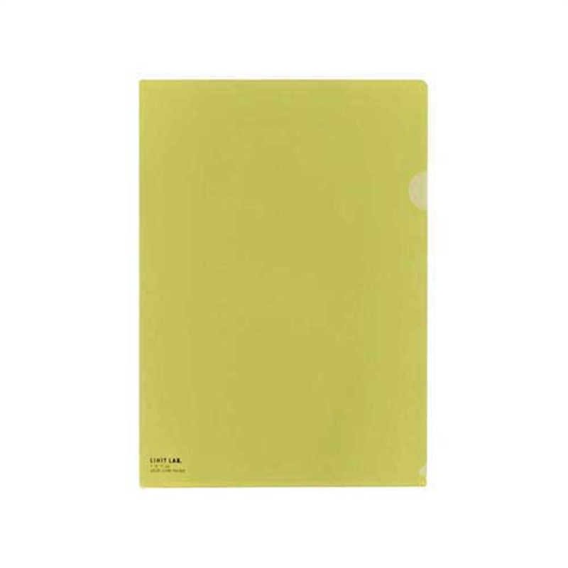 LIHITLAB クリヤーホルダー F-78-17 A4 Cイエロー5枚 1個（ご注文単位1個）【直送品】