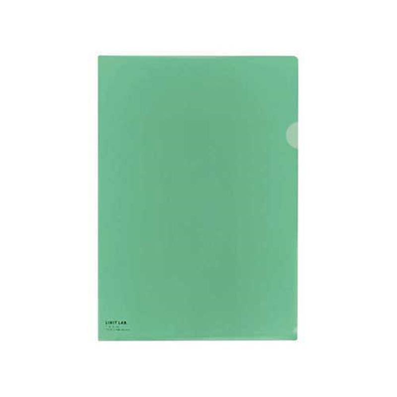 LIHITLAB クリヤーホルダ F-78-19 A4 Cグリーン5枚  1個（ご注文単位1個）【直送品】
