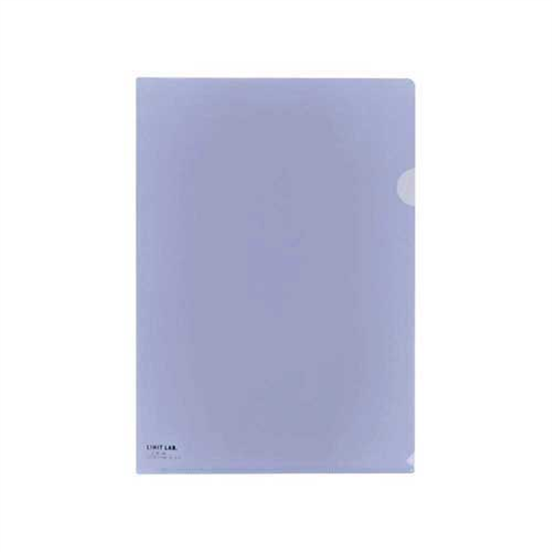 LIHITLAB クリヤーホルダ F-78-20 A4 Cブルー 5枚  1個（ご注文単位1個）【直送品】