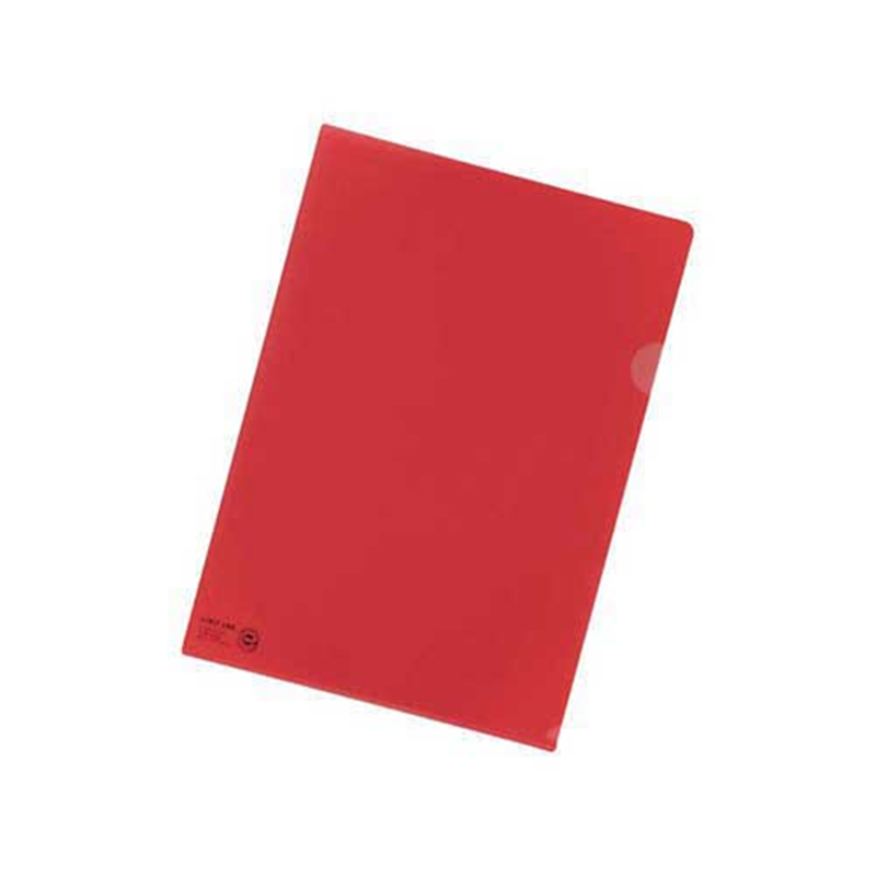 LIHITLAB クリヤーホルダー F-78EC-3 A4 赤 5枚  1個（ご注文単位1個）【直送品】